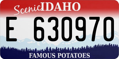 ID license plate E630970