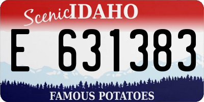ID license plate E631383