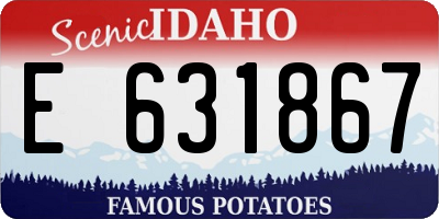 ID license plate E631867