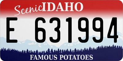 ID license plate E631994