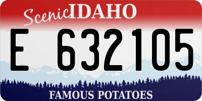 ID license plate E632105