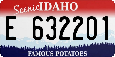 ID license plate E632201