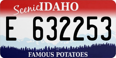ID license plate E632253