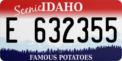 ID license plate E632355