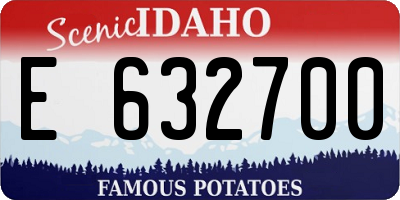 ID license plate E632700