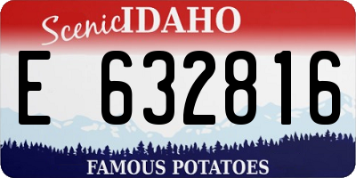 ID license plate E632816
