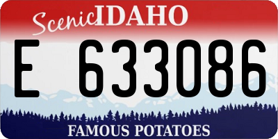 ID license plate E633086