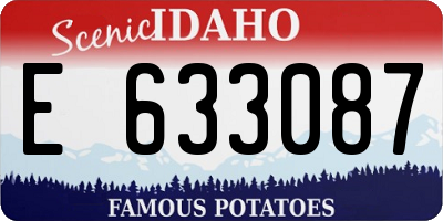 ID license plate E633087