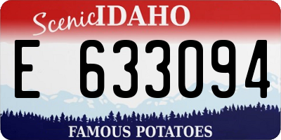 ID license plate E633094