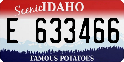 ID license plate E633466