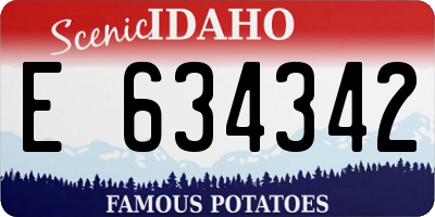 ID license plate E634342