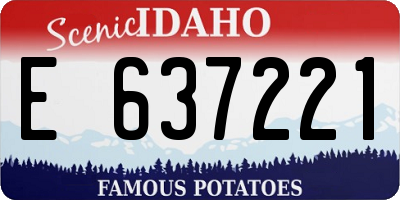 ID license plate E637221