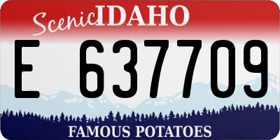 ID license plate E637709