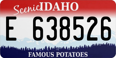 ID license plate E638526