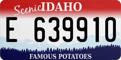 ID license plate E639910