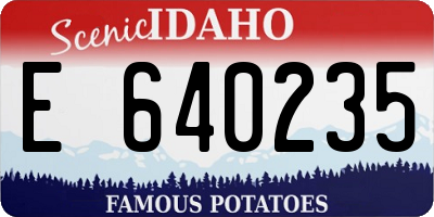 ID license plate E640235
