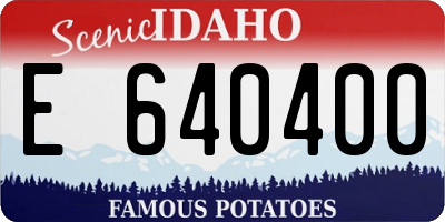 ID license plate E640400