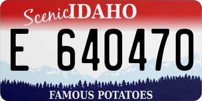 ID license plate E640470