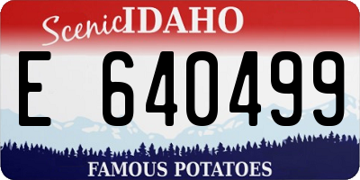 ID license plate E640499