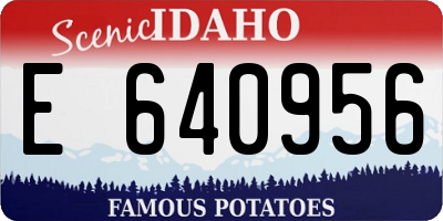 ID license plate E640956
