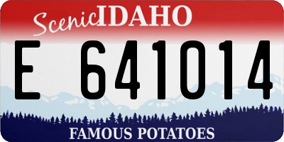 ID license plate E641014
