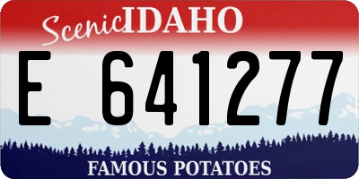 ID license plate E641277