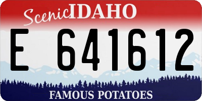 ID license plate E641612