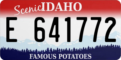 ID license plate E641772