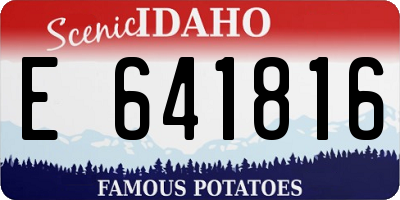 ID license plate E641816