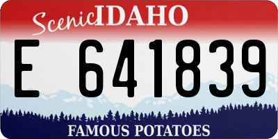 ID license plate E641839