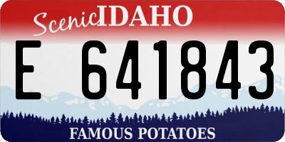 ID license plate E641843