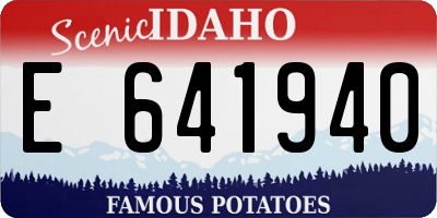 ID license plate E641940