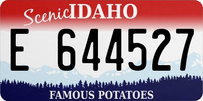 ID license plate E644527