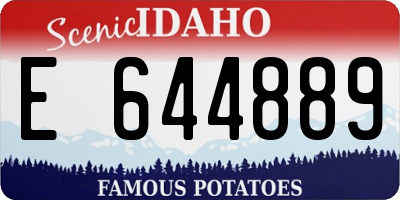 ID license plate E644889