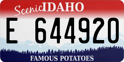 ID license plate E644920
