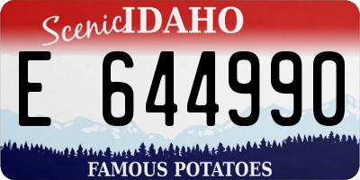 ID license plate E644990