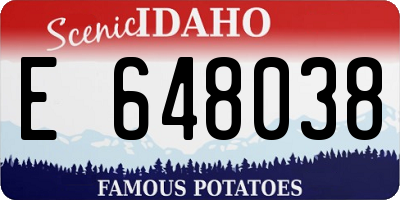 ID license plate E648038