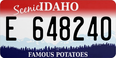ID license plate E648240