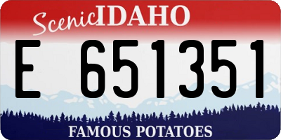 ID license plate E651351