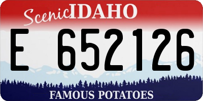 ID license plate E652126