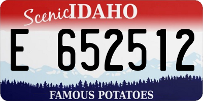 ID license plate E652512
