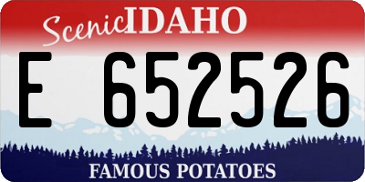 ID license plate E652526