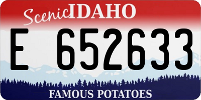 ID license plate E652633