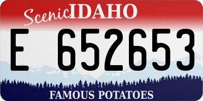 ID license plate E652653