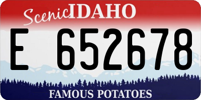 ID license plate E652678