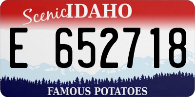 ID license plate E652718