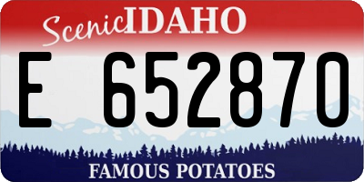 ID license plate E652870