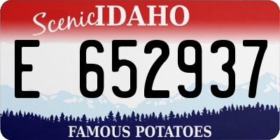 ID license plate E652937