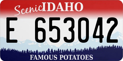 ID license plate E653042
