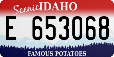 ID license plate E653068